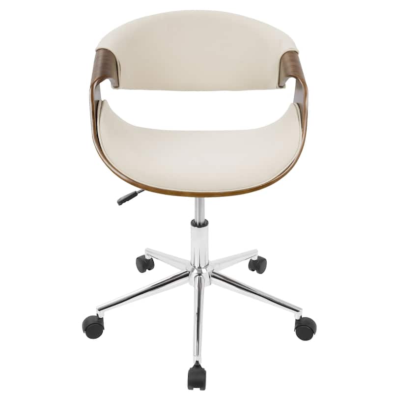 Carson Carrington Kanasen Mid-century Modern Walnut Wood Office Chair - N/A