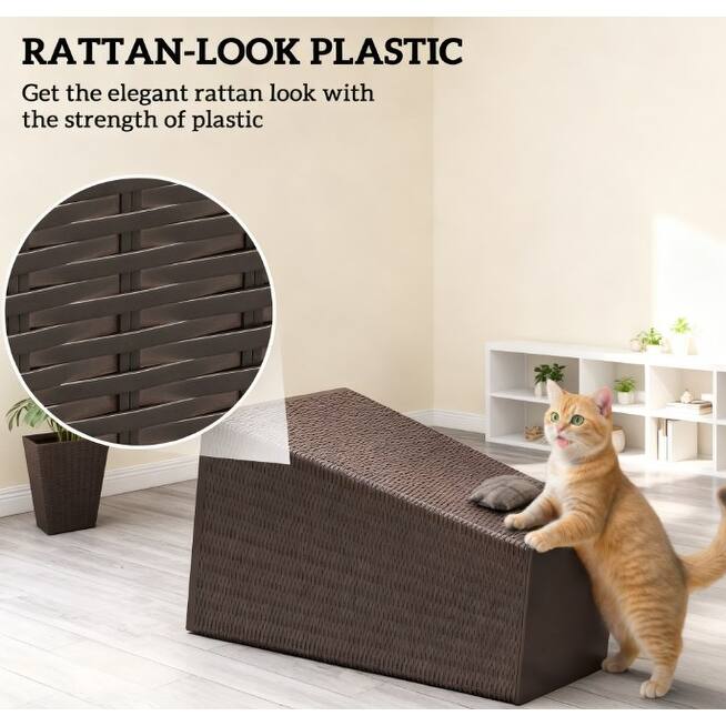 Rattan Flower Pots, Self-Drainage, PP Plastic, No Assembly Required