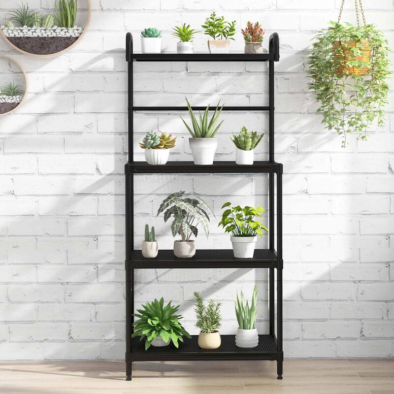 Costway 4-Tier Baker's Rack Microwave Oven Stand Shelves Kitchen - See Details