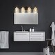Thumbnail 14, ExBrite 3/4-light Bathroom Gold Vanity Lights Modern Wall Sconce Lighting with Clear Glass Shade. Changes active main hero.