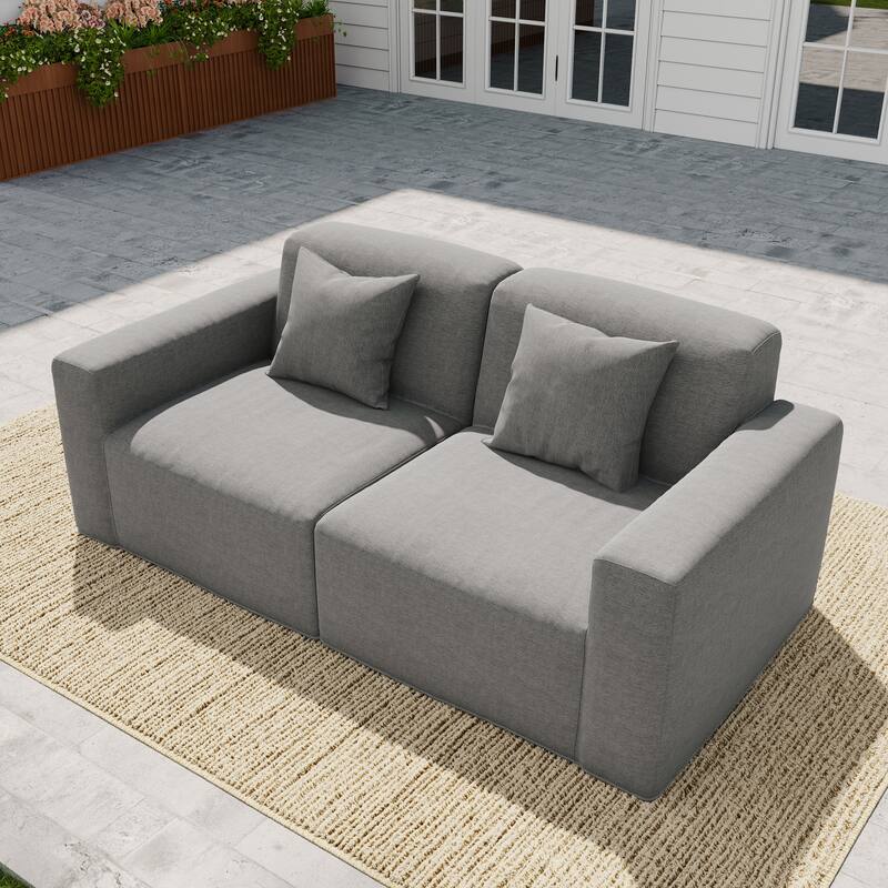 No Assembly Couch Outdoor Patio Modular Sofa