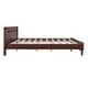 preview thumbnail 98 of 103, Rustic Pine Wood Bed Frame Low-Profile Platform Bed with Panel Headboard Solid Wood Slat Support and Extra Wide Thickened Legs