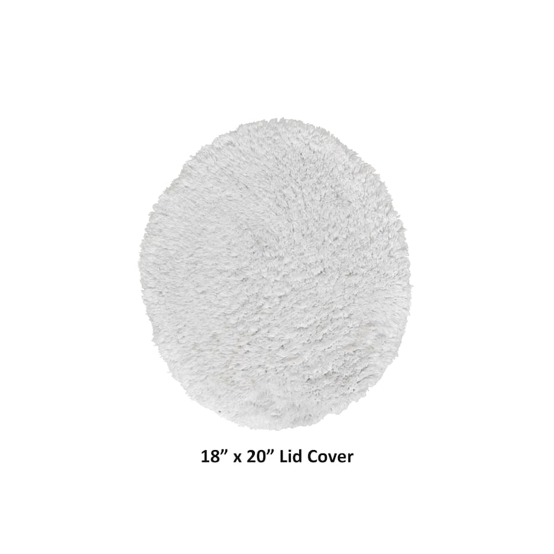 Better Trends 18 x 20 Toilet Lid Cover 100% Cotton Tufted Water Absorbent Machine Washable Lux Collection