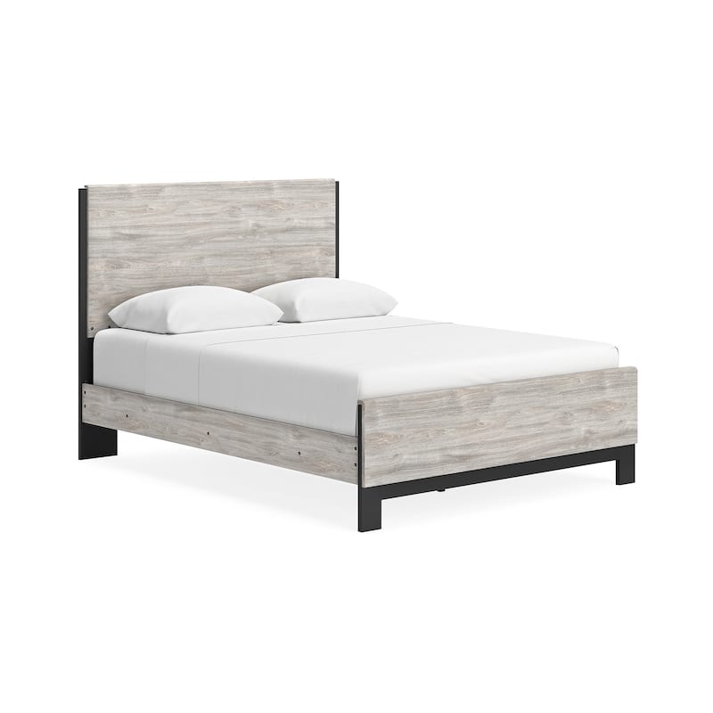 Signature Design by Ashley Vessalli Gray/Black Panel Bed