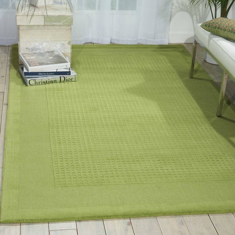Nourison Hand-tufted Westport Solid Wool Area Rug - 3'6" x 5'6" - Lime