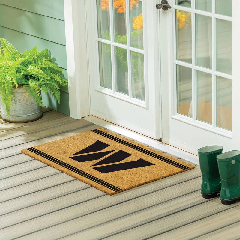 Washington Commanders Monochrome Indoor/Outdoor Coir Door Mat