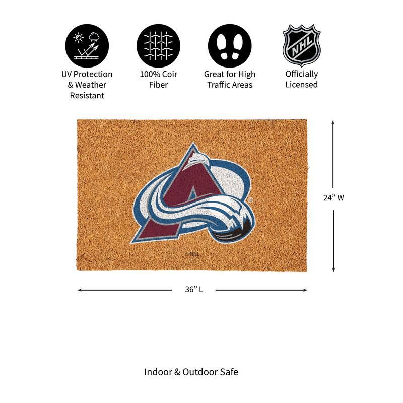Colorado Avalanche Full Color Indoor/Outdoor Coir Mat