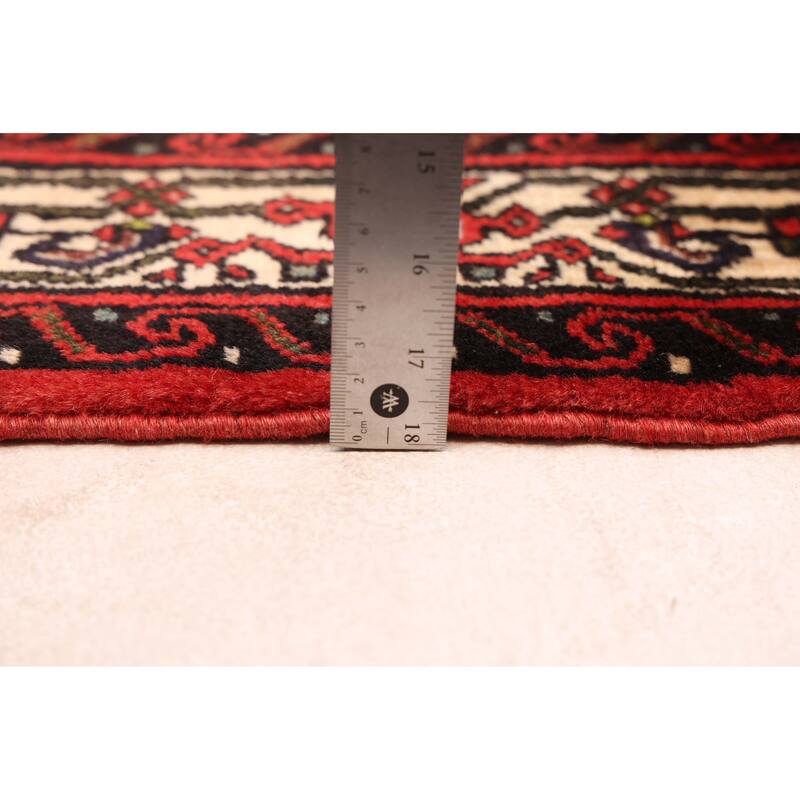 ECARPETGALLERY Hand-knotted Andelz Red Wool Rug - 3'7 x 4'11