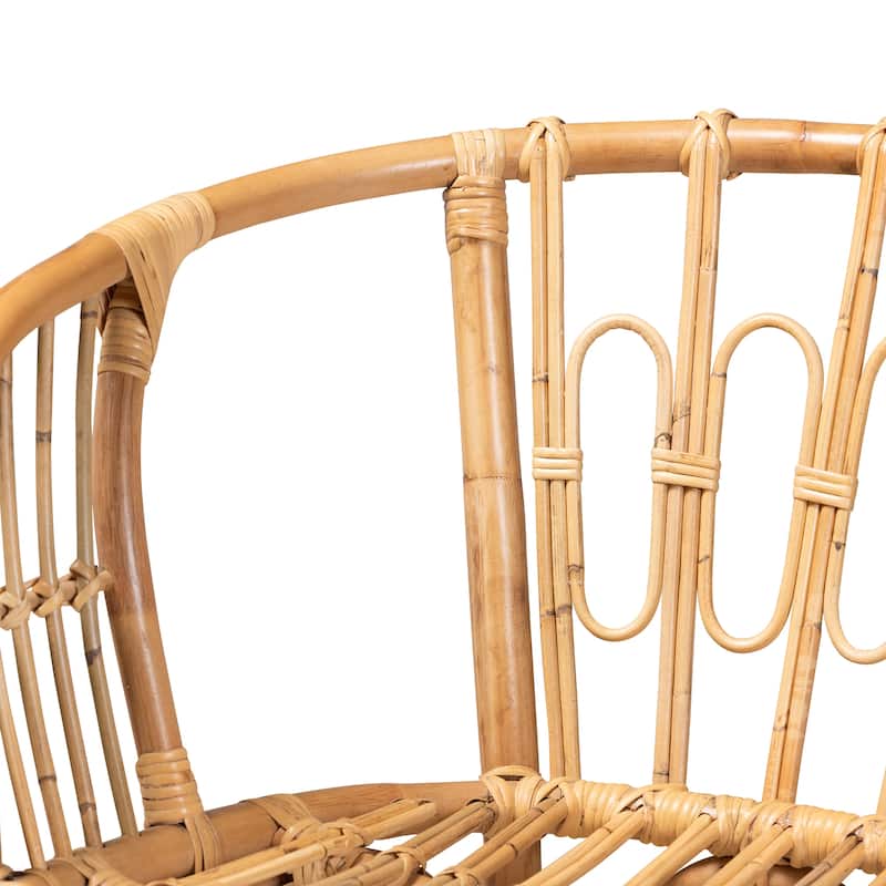 Luxio Modern Natural Finished Rattan Dining Chair
