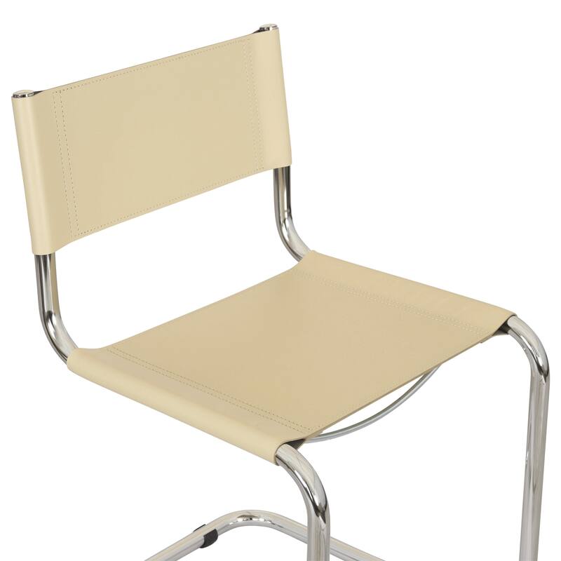 Breuer Chair Company Mart Stam Cantilever Side Chair w/ Chrome Frame (Various Bonded Leather Colors)
