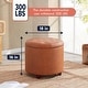 preview thumbnail 53 of 80, Donovan Tufted Round Storage Ottoman