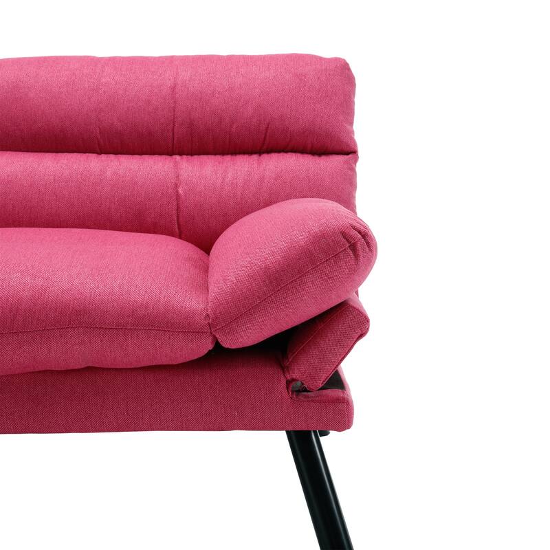 70.08" Teddy Fabric 2-Seater Loveseat Sofa with Thick Cushions, Metal Legs, and 600LB Weight Capacity