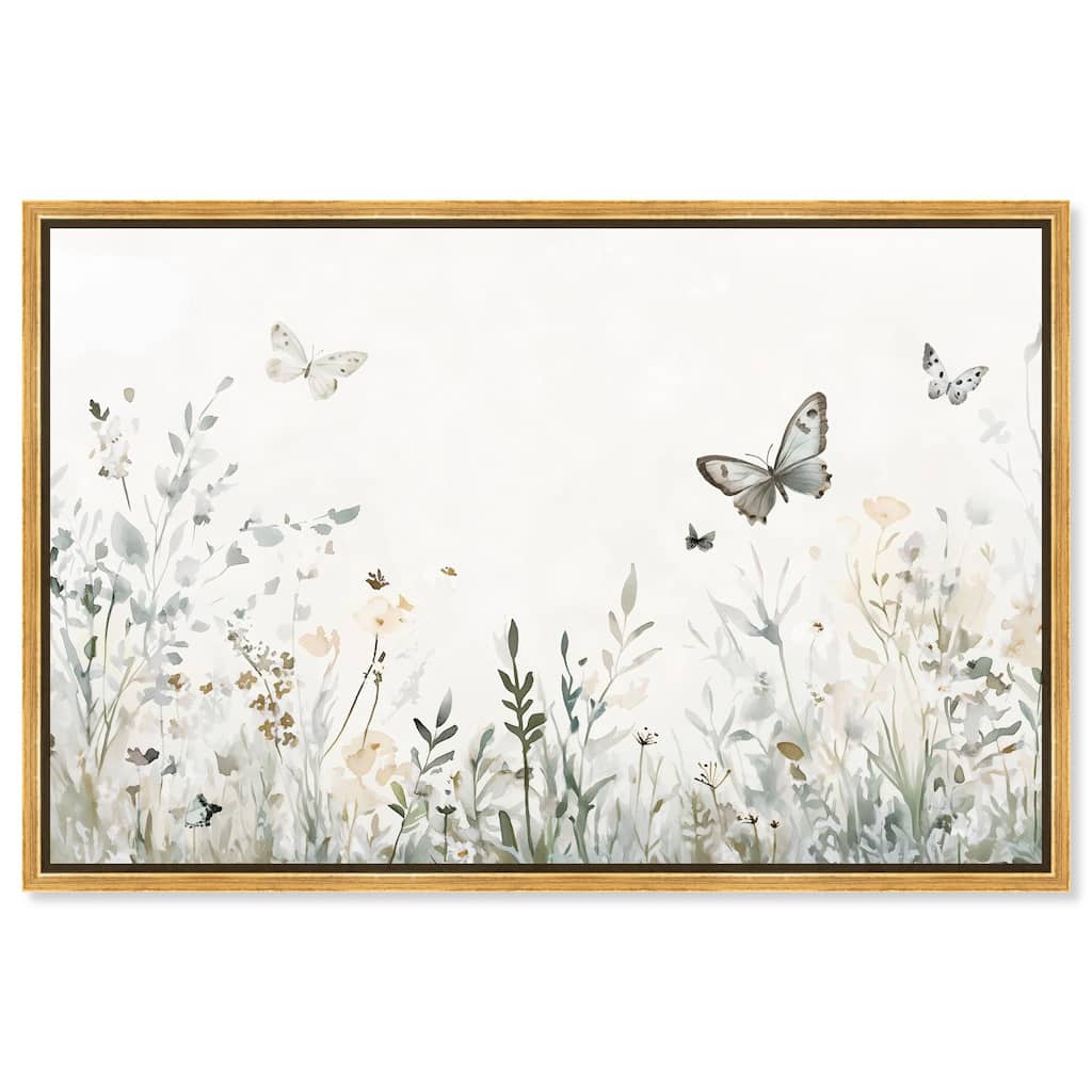 Butterfly Field Canvas by Art Remedy