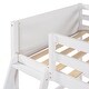 preview thumbnail 7 of 36, Elegant Twin Size Loft Bed Wooden Kids Bed with Ladder,Guardrail,Stair,Storage Drawers and Desk