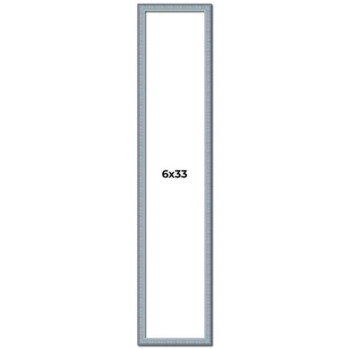 6x33 Frame Rustic Sky Blue Solid Wood Picture Frame | 0.75 Inch