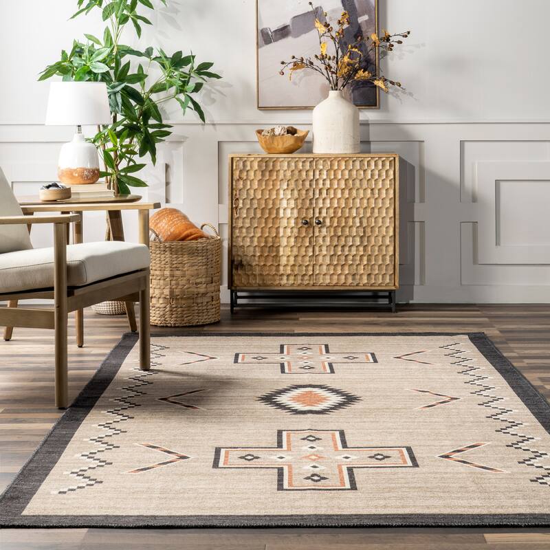 Nuloom Colbie SpinClean Tribal Machine Washable Area Rug