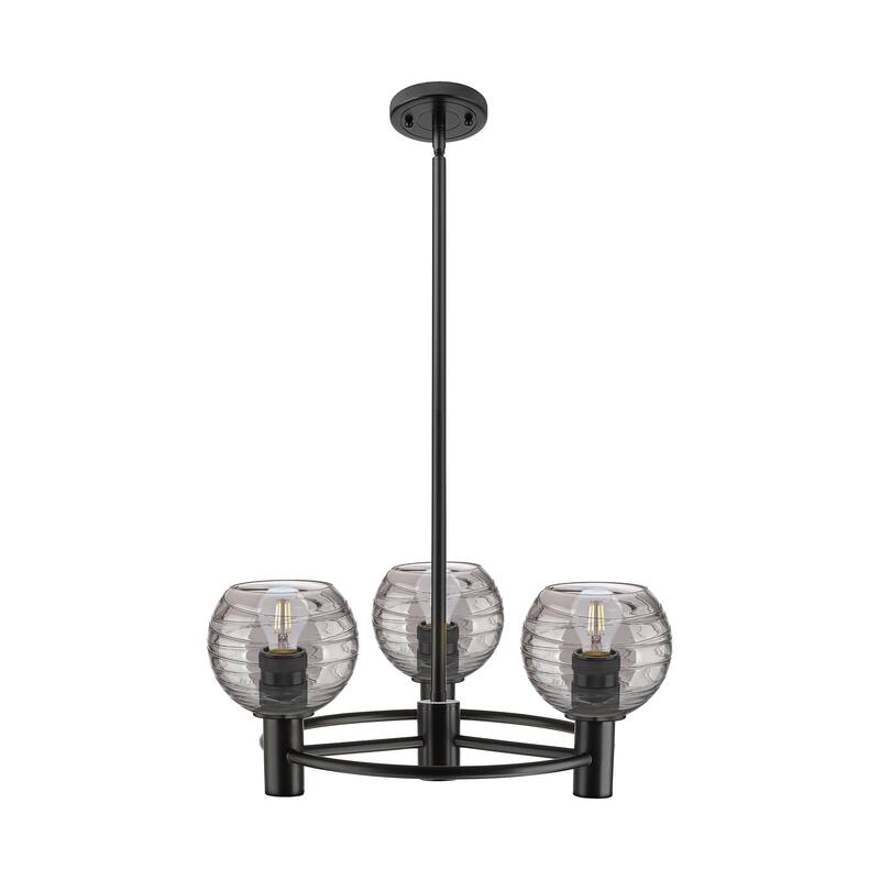 Innovations Lighting Downtown Urban - Crown Point - 3 Light 20" Stem Hung Pendant - Matte Black