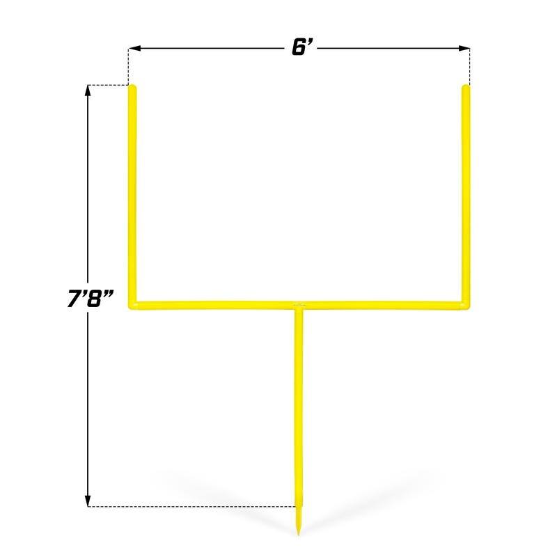 GoSports PRO Kick Challenge Field Goal Post Set with 2 Footballs and Kicking Tee