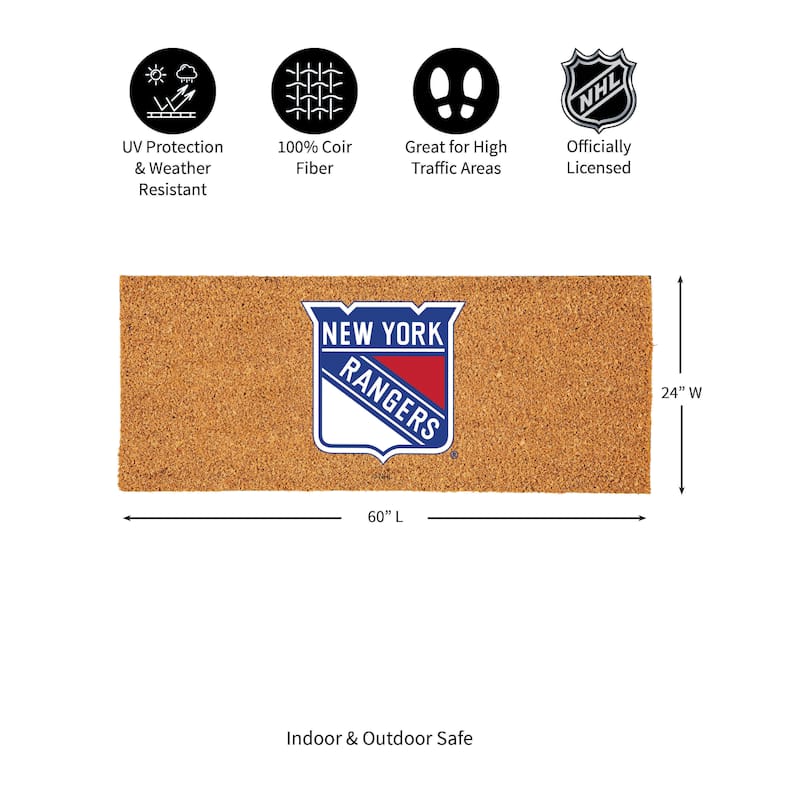 New York Rangers Full Color Indoor/Outdoor Coir Mat