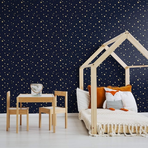 Yellow Star Children Peel and Stick Removable Wallpaper 2224
