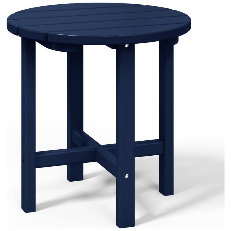 Laguna Outdoor Folding Adjustable Adirondack Chair with Hideaway Ottoman & Round Side Table