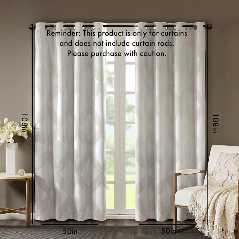 Ogee Knitted Jacquard Curtain Panel