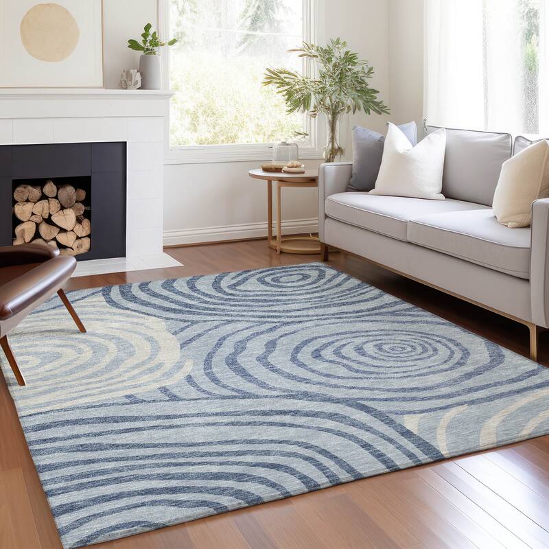 Machine Washable Indoor/ Outdoor Chantille Contemporary Dimensions Rug