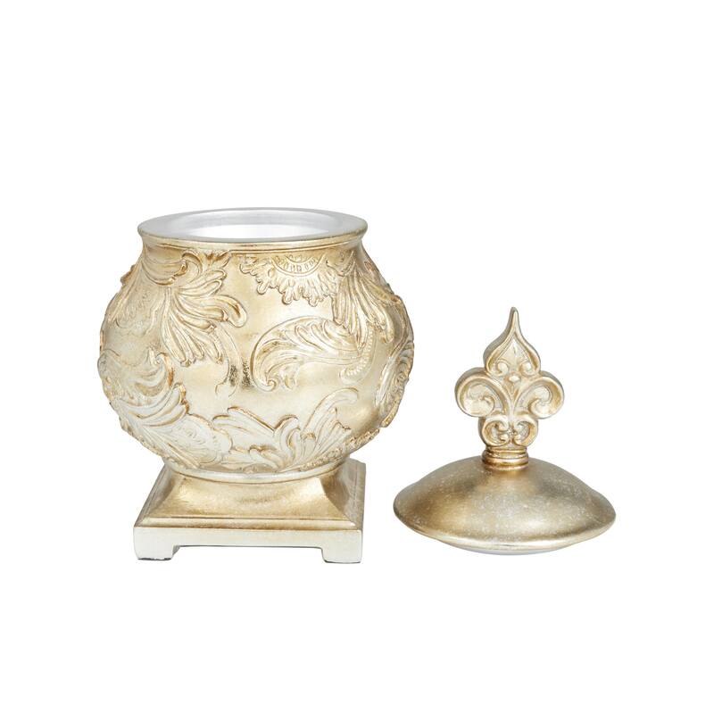Polystone Decorative Jars - Gold - Roche River Decor