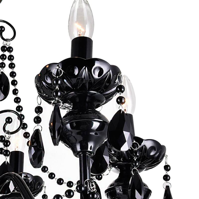 Keen 3 Light Up Chandelier With Black Finish