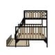 preview thumbnail 20 of 20, Scandinavian Twin Over Full Bunk Bed With Twin-Size Trundle