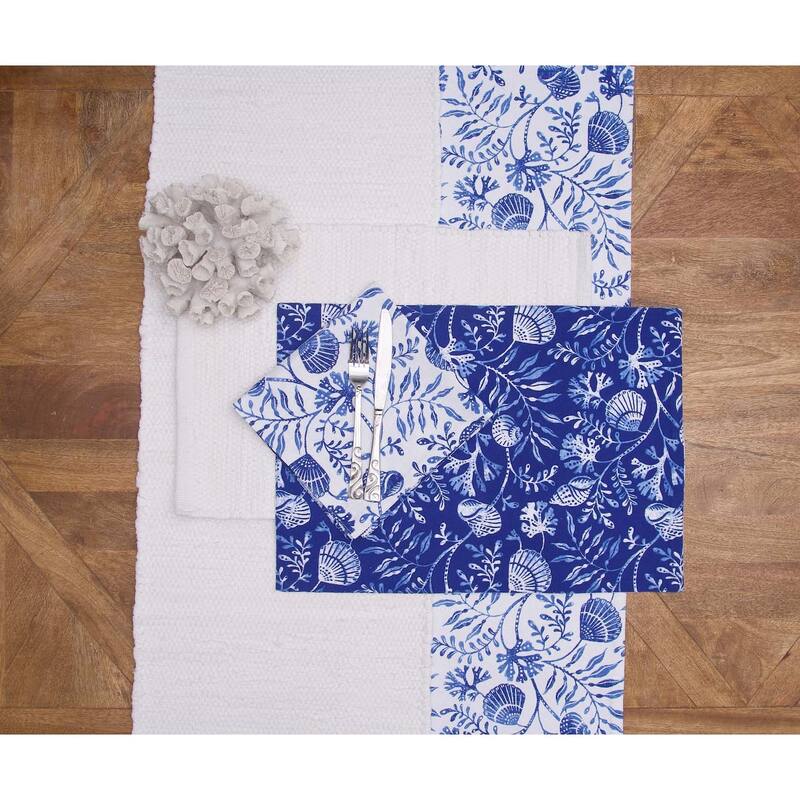 White Chindi Solid Color Machine Washable Placemats Set of 6