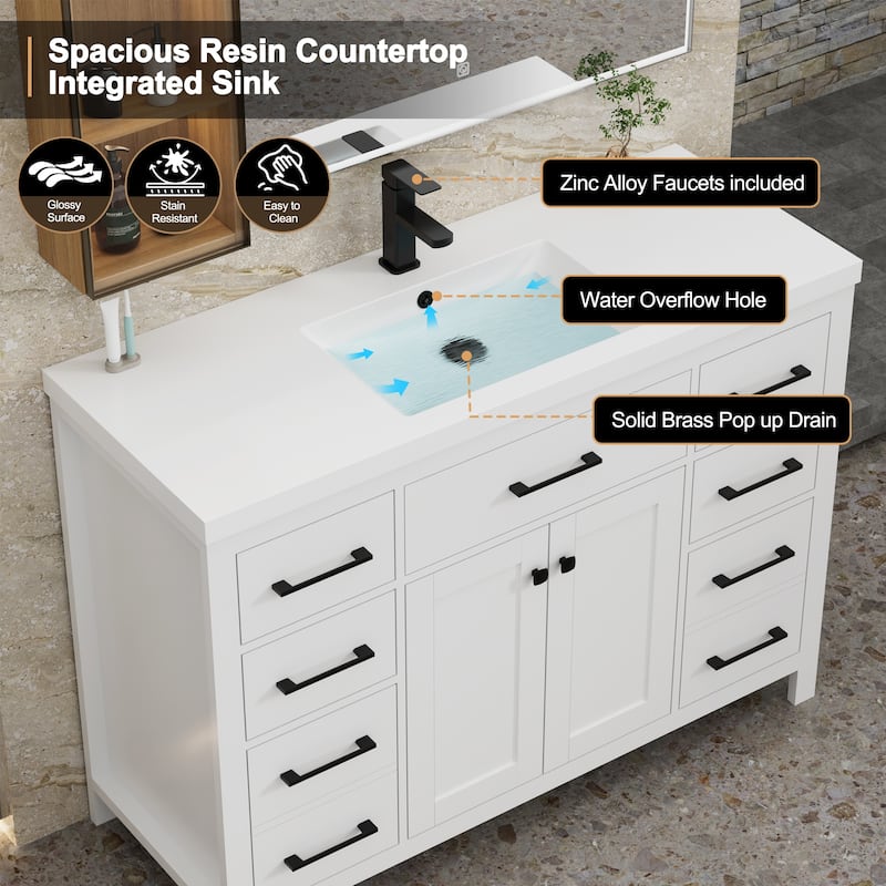 Sink Bathroom Vanity with Counter top Set