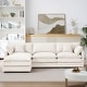 preview thumbnail 16 of 117, 3-Seater Comfy Cloud Couches with Movable Ottoman Beige