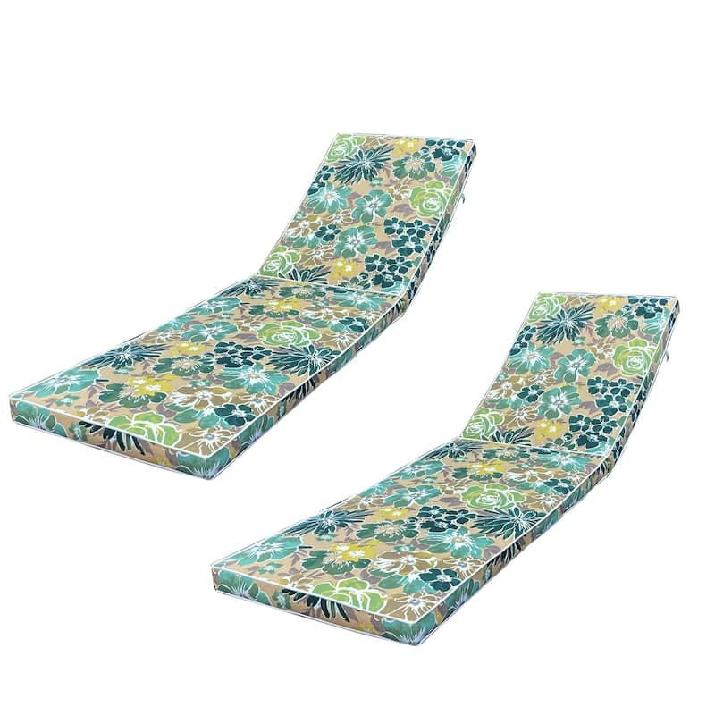 Replacement Cushion For Outdoor Chaise Lounge Chair Patio (Set of 2)