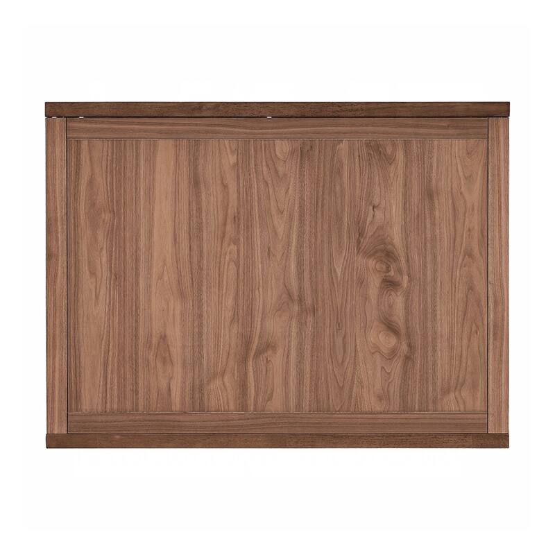 Rectangular Wooden Dining Table with 1 Leaf in Walnut Finish