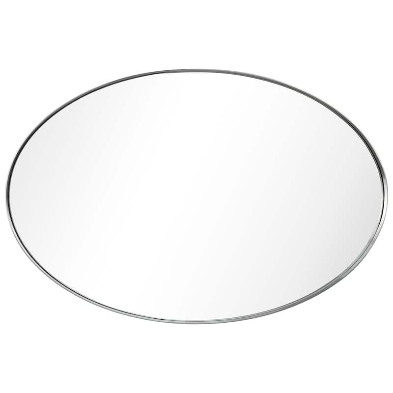 Ultra Stainless Steel Oval Wall Mirror- 24"x36"