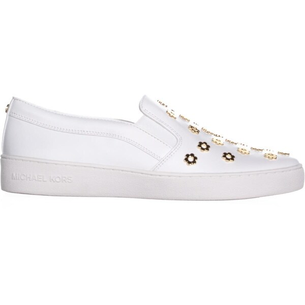mk white slip on sneakers