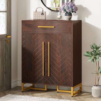 20 Pairs Modern Shoe Cabinet with Drawer for Entryway, Hallway - 31.5" W x 39.37" H x 15.75" D