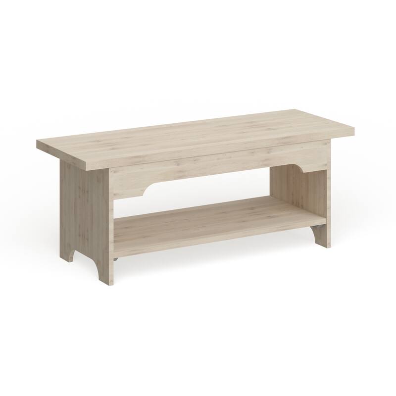 The Gray Barn Moonshine Unfinished Bench - Unfinished 48"W