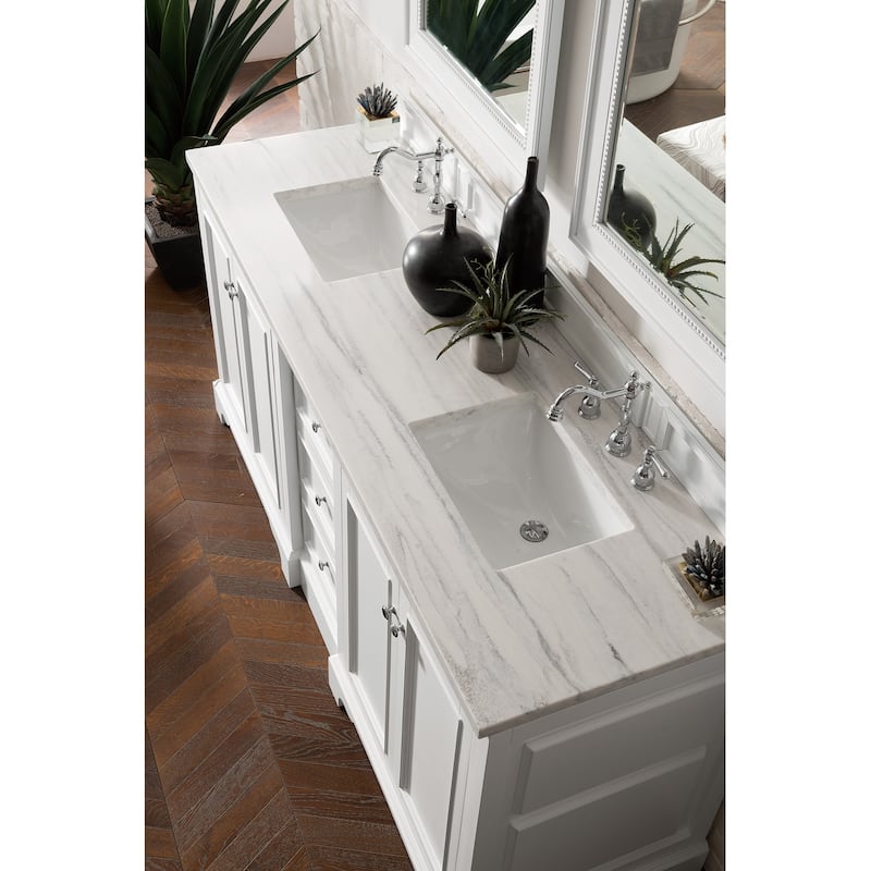 James Martin Vanities De Soto 72" Double Vanity, Bright White