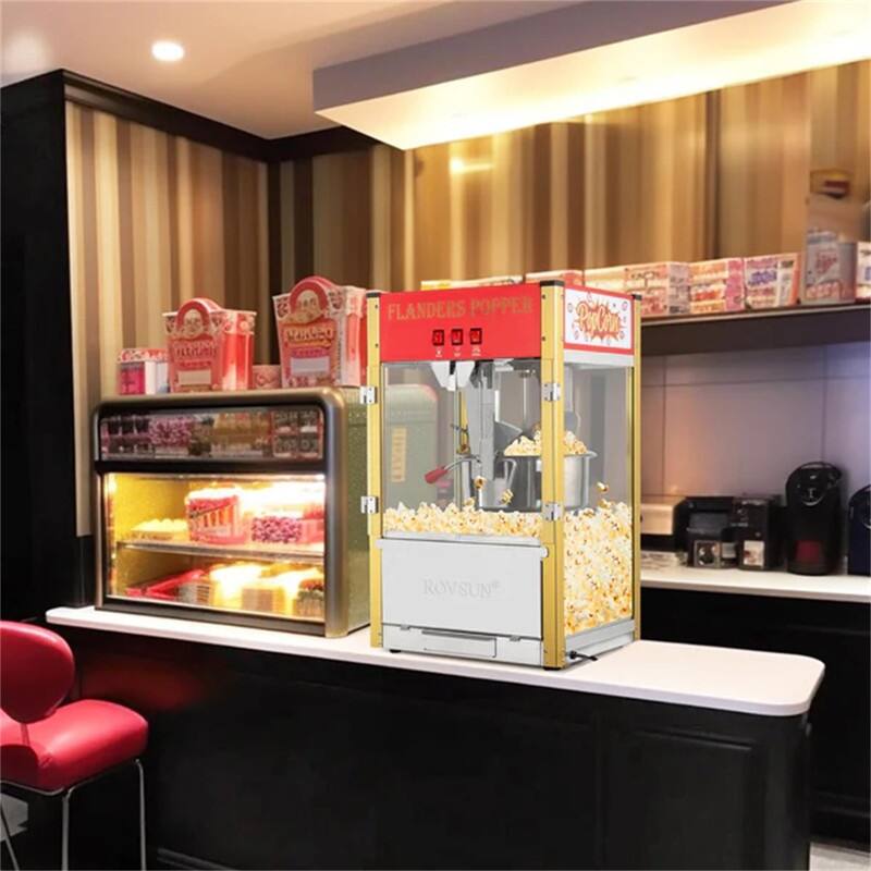 1600W 120V 16oz Kettle Popcorn Machine Maker Countertop