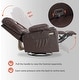 preview thumbnail 18 of 20, Mcombo Manual Swivel Glider Rocker Recliner Chair with Massage , USB Ports, 2 Side Pockets and Cup Holders, Faux Leather 8036