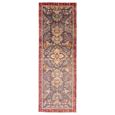 ECARPETGALLERY Hand-knotted Andelz Dark Navy Wool Rug - 2'10 x 9'1