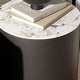preview thumbnail 32 of 31, Modern Drum Coffee Table with Oak Veneer, Sintered Stone Coffee Table with 2 Solid Wood Drawers, Fully Assembled, White