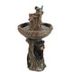 preview thumbnail 3 of 6, Brown Resin Carved Tree Bird Bath Fountain - 33.9" H x 18.9" W x 18.9" D