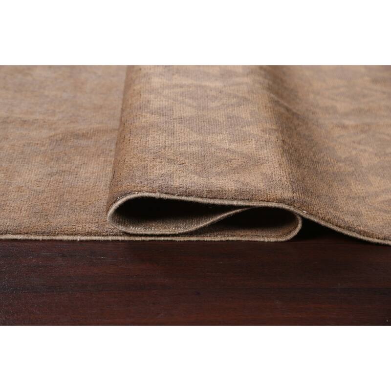 Brown Geometric Gabbeh Kashkoli Oriental Area Rug Handmade Wool Carpet - 5'8" x 7'8"