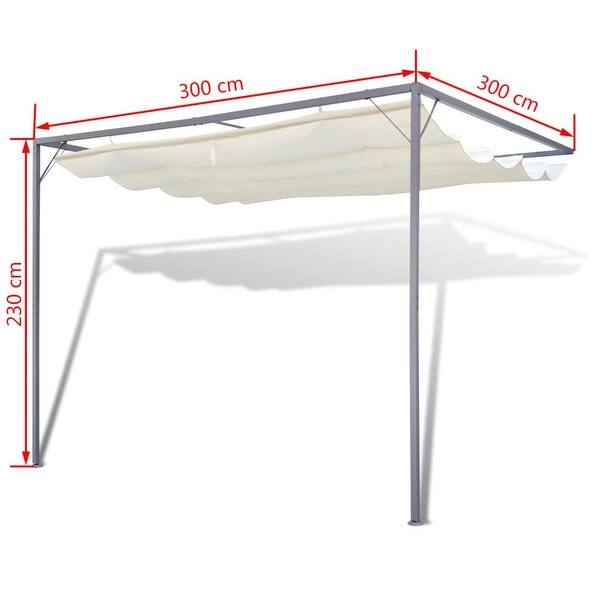 Shop Vidaxl Patio Canopy 10 X10 W Retractable Top Wall Mounted