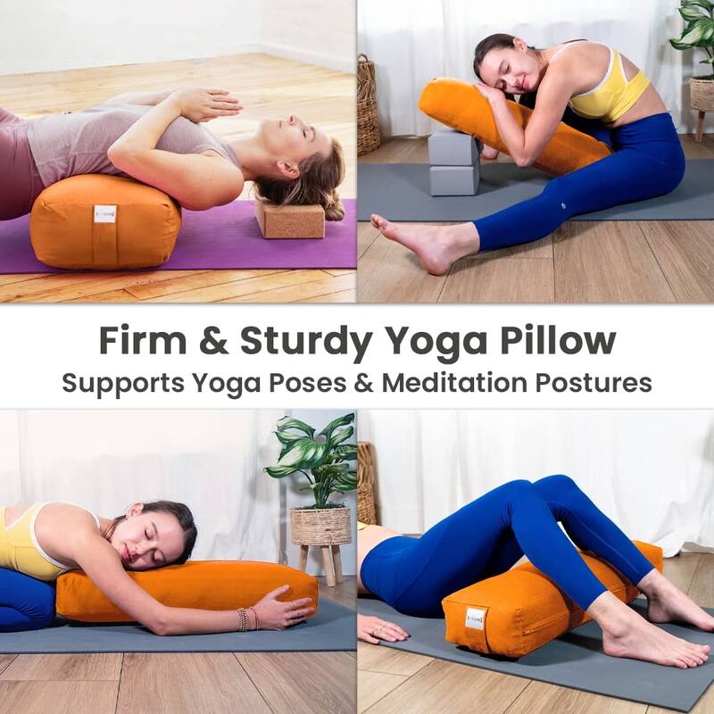 Sol Living Rectangular Yoga Bolster Meditation Cushion - Cotton - 26" x 8" x 5"