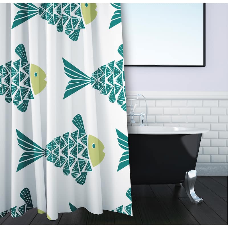 Fish Tales Animal Print Print Print Shower Curtain