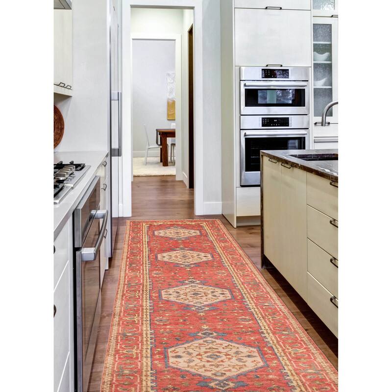 ECARPETGALLERY Hand-knotted Jules Serapi Red Wool Rug - 2'7 x 11'10